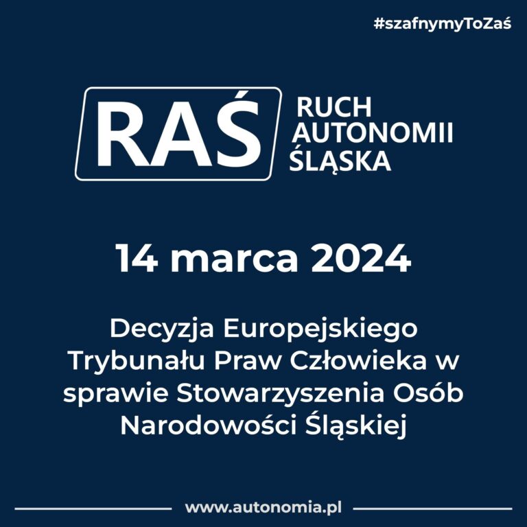 Read more about the article Walka RAŚ o uznanie Ślązaków zakończy się sukcesem?